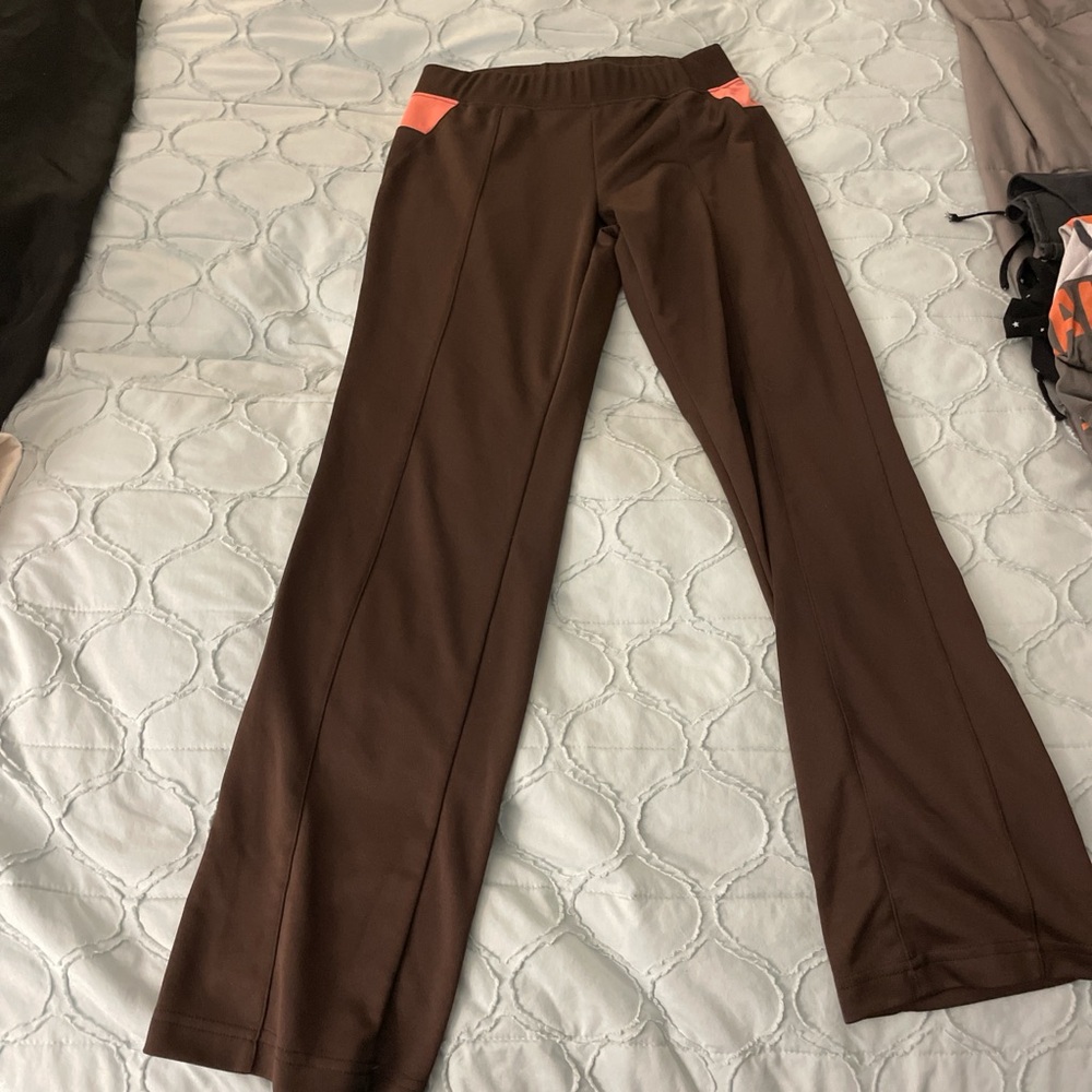 Brown Pants with Pink Accents